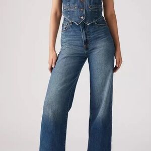 Levi's - RIBCAGE WIDE LEG WOMEN'S JEANS - Dark Wash - 26 x 34